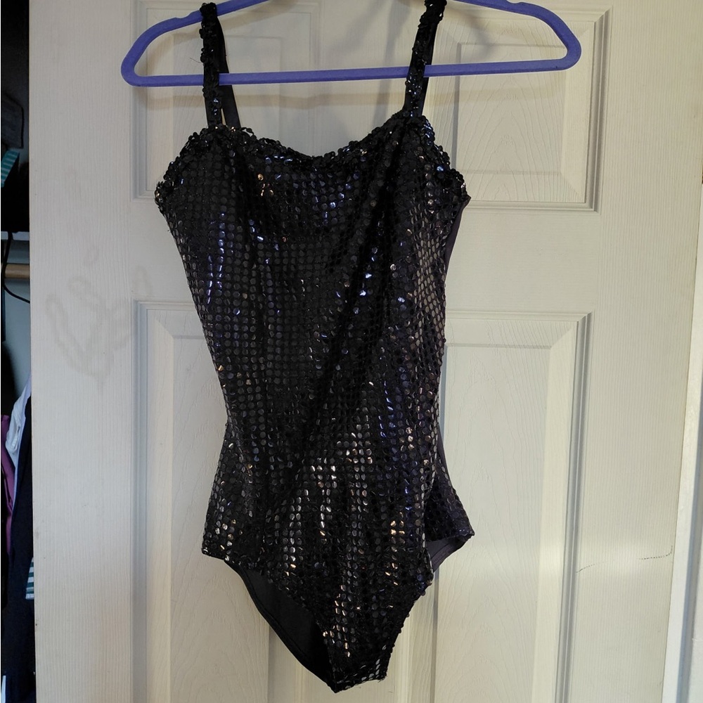 Black Sequin Bodysuit